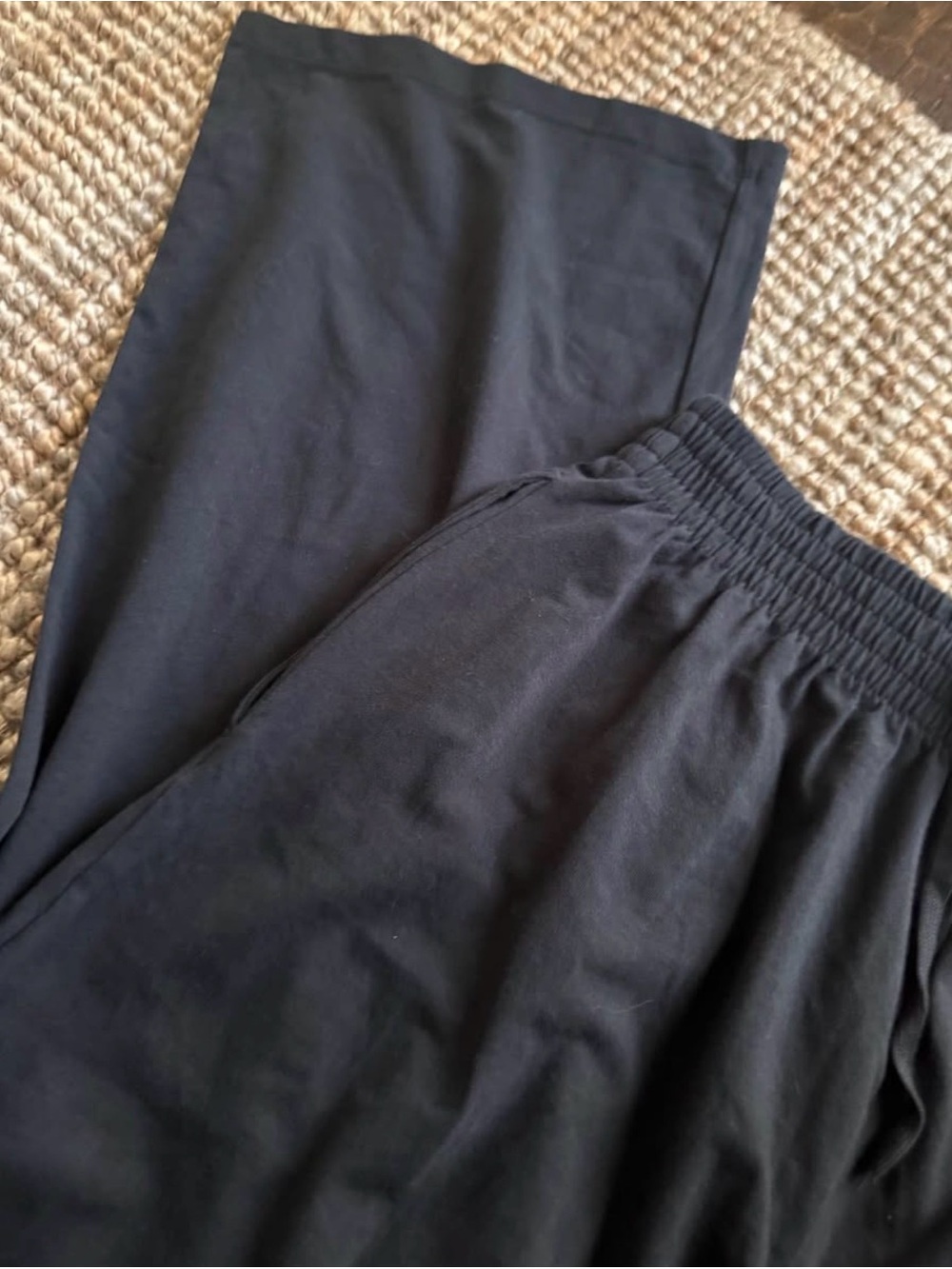SKIMS NWT small cotton jersey wide leg pants